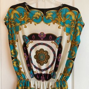Fun pattern silky top